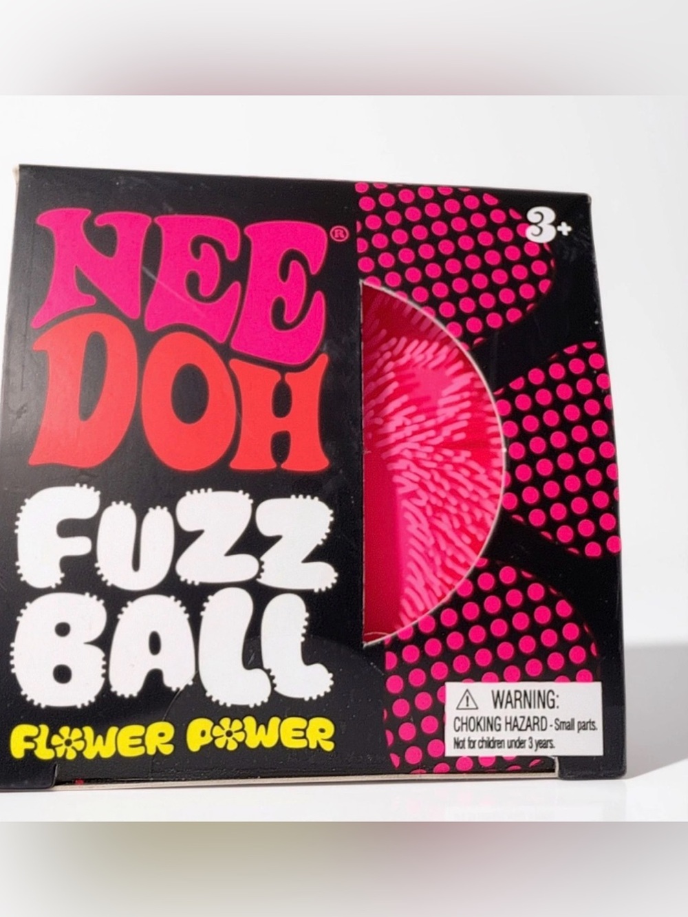 Needoh Pink Fuzzball — The Velvet Squeeze — Authentic!! New/Unopened/Sealed